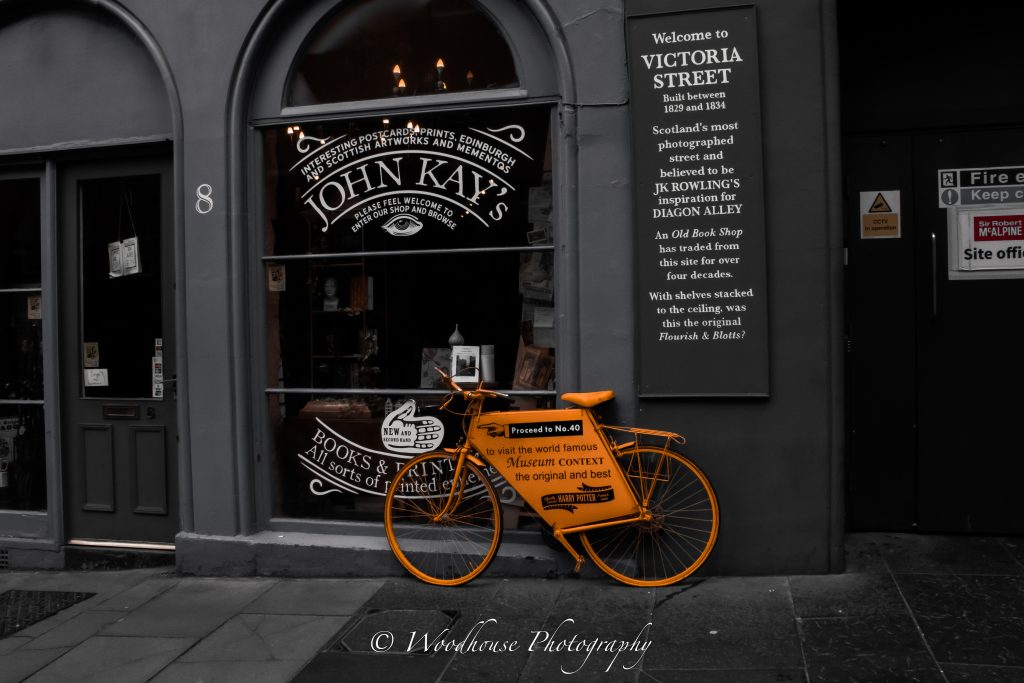 urban photography bike and shop in edinburgh